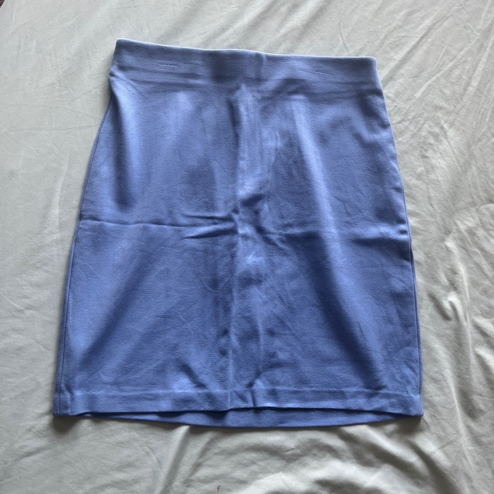 Premise Blue Knee-Length Pencil Skirt Casual